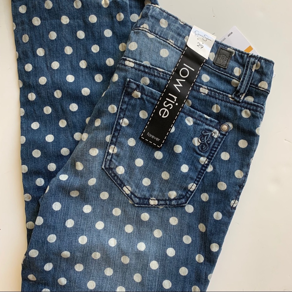Jessica Simpson polka dot jeans